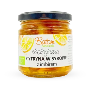 Ekologiczna Cytryna z Imbirem w Syropie 220g Batom Bio