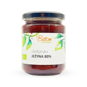 Ekologiczny Dżem z Jeżyn 80% Słodzony Sokiem Jabłkowym 260g Batom Bio