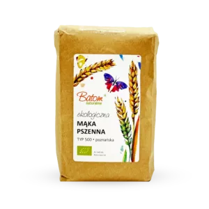 Ekologiczna Mąka Pszenna Typ 500 Poznańska 1kg Batom Bio